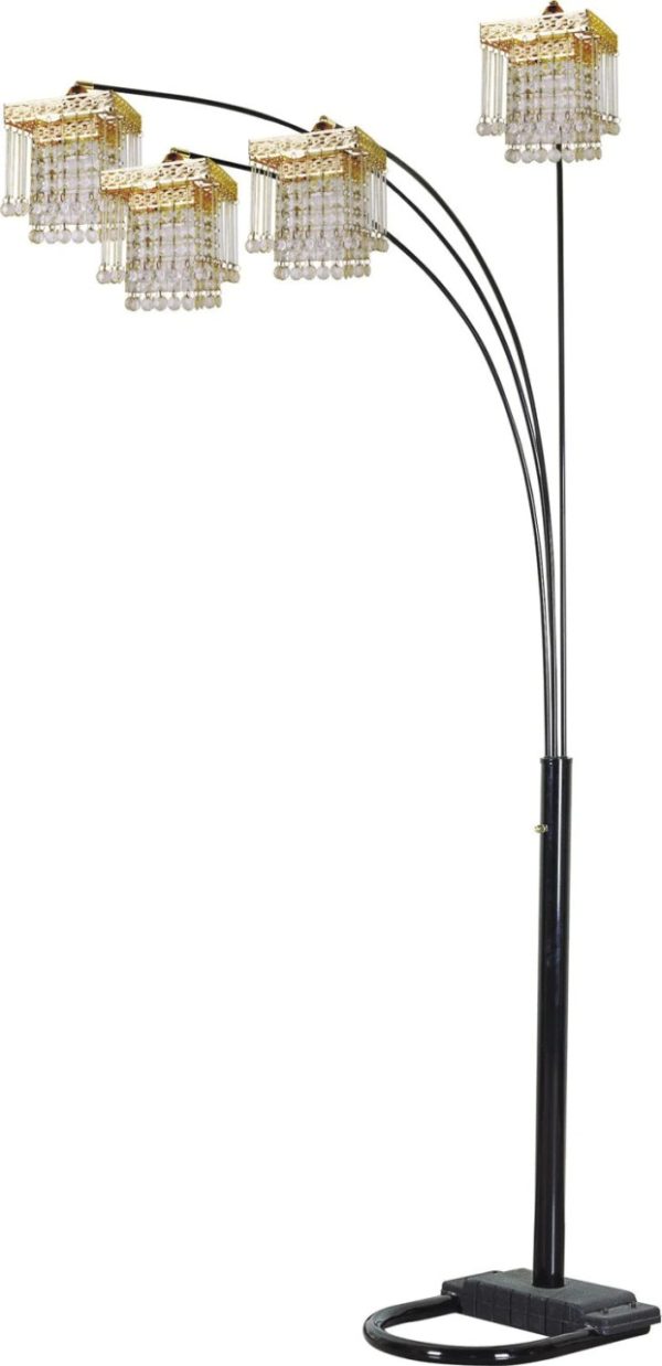 Product Image and Link for CRYSTAL FLOOR LAMP BLACK & GOLD
