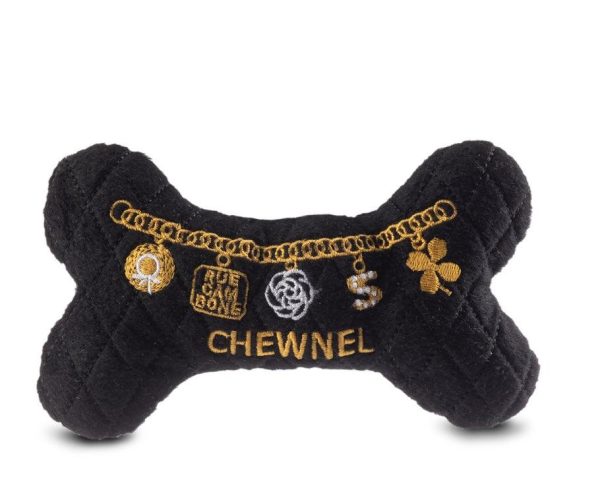 Product Image and Link for Chewnel Black Bone Dog Toy