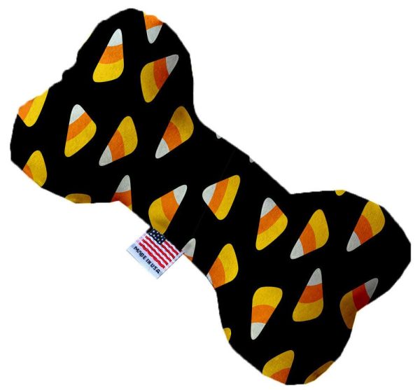 Product Image and Link for Candy Cane Halloween Plush Dog Toy 6″