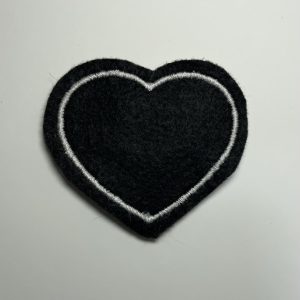 Product Image and Link for Black and white Heart Felt Patch