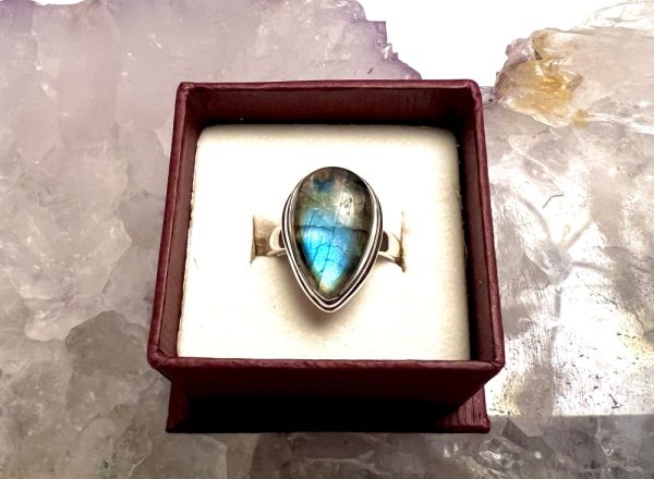Product Image and Link for Blue Fire Labradorite Ring
