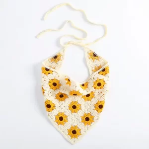 Product Image and Link for Crochet Bandana Daisy flower
