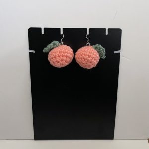 Product Image and Link for Peachy Girl Sweet and Juicy Crochet Earrings