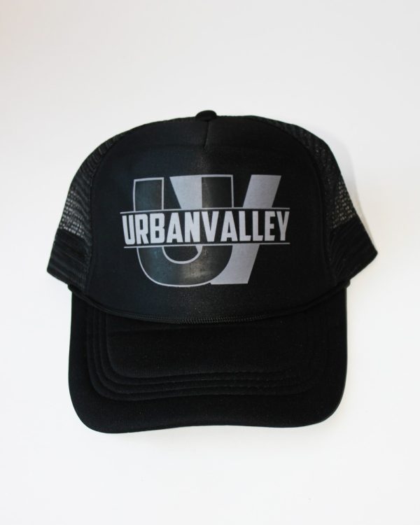 Product Image and Link for Black Urban Valley Trucker Hat