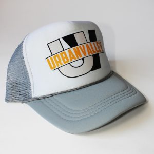 Product Image and Link for White / Grey Brim Urban Valley Trucker Hat