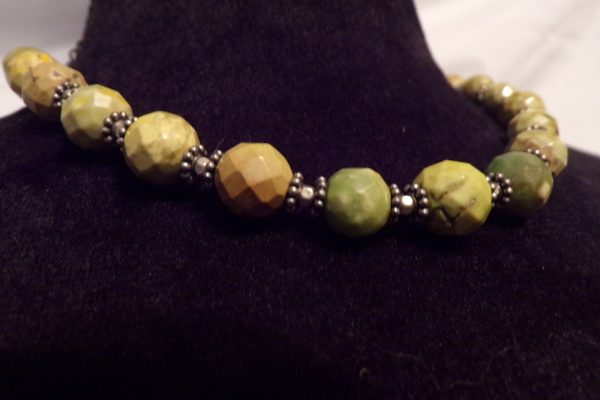Product Image and Link for 1950’s Sarah Coventry Olive Green Facet Cut Beads Necklace