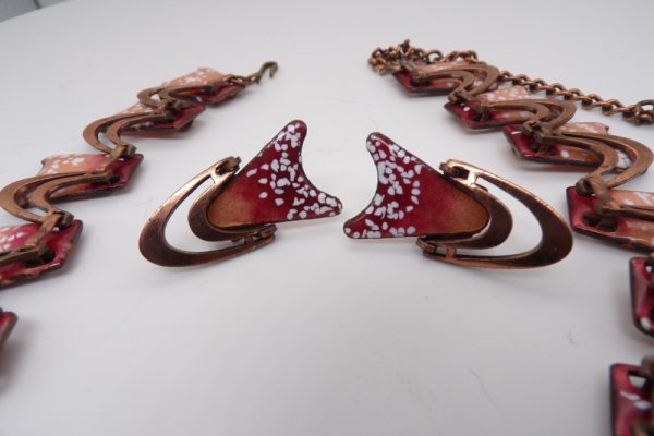 Product Image and Link for Vintage Enamel on Copper Necklace & Earrings Set Renoir Matisse