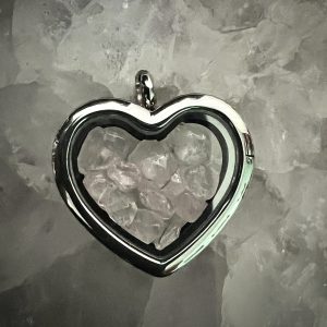 Product Image and Link for Rose Quartz and Clear Quartz Floating Locket