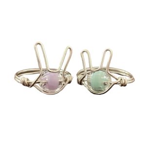 Product Image and Link for Wire Wrapped Bunny Best Friend Rings