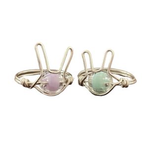 Product Image and Link for Wire Wrapped Bunny Best Friend Rings