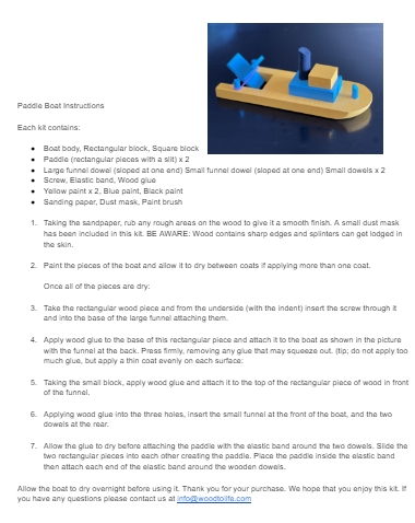 Product Image and Link for Build a Paddle Boat