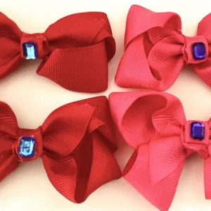 Product Image and Link for 4- Piece Assorted Color 2″ Bows W/Little Rhinestone In the Center