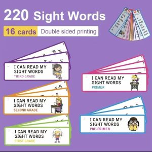 Product Image and Link for Montessori Sight Words Learning Cards for 3-to-8-year olds
