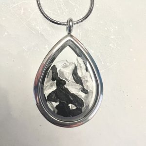 Product Image and Link for Black Tourmaline and Clear Quartz Locket
