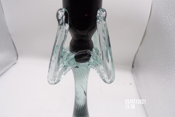 Product Image and Link for Gorgeous Black Amethyst & Clear Crystal Candle Stick Holder 10 5/8″