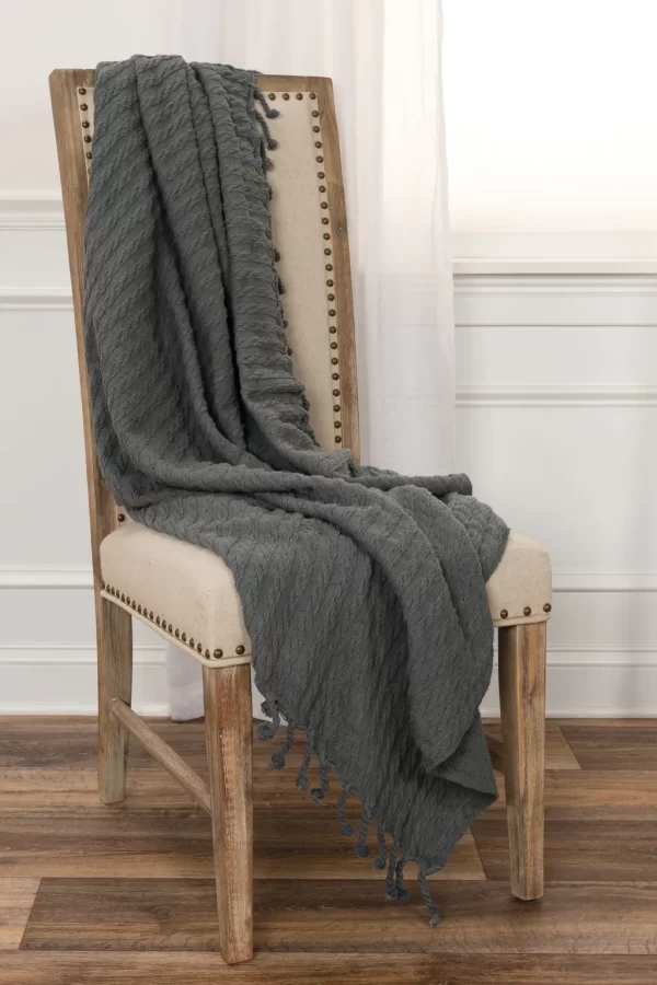 Product Image and Link for Grey Cotton Throw