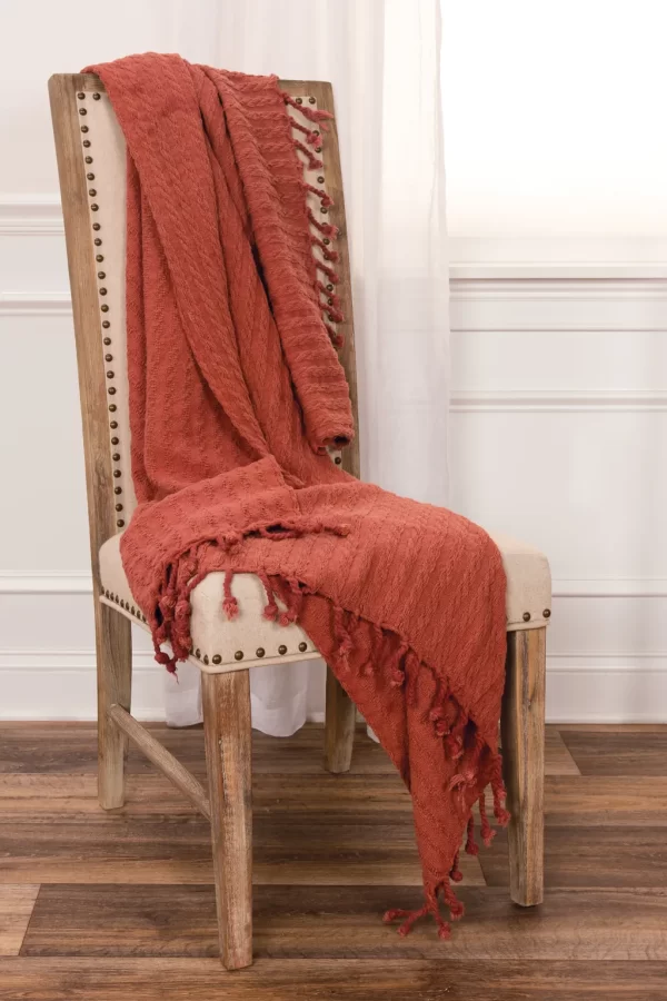 Terracotta Cotton Throw California Shop Small