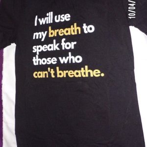 Product Image and Link for Bella Canvas Ladies Fit Graphic Shirt Size S “CAN’T BREATHE”