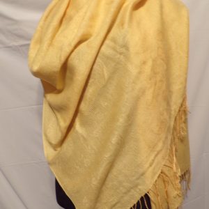 Product Image and Link for PASHMINA Yellow Scarf 28″ X 70″