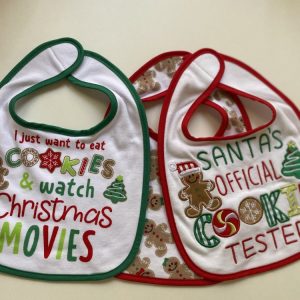 Product Image and Link for Infant 3-piece Assorted Christmas Cloth Bibs