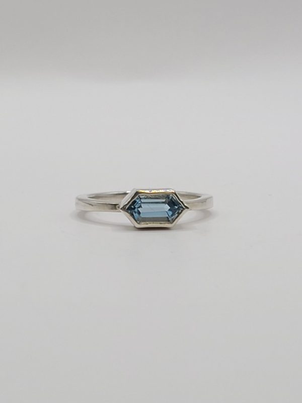Product Image and Link for Hexagon Aquamarine Ring