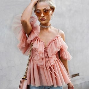 Product Image and Link for Sexy Peplum Mesh Top
