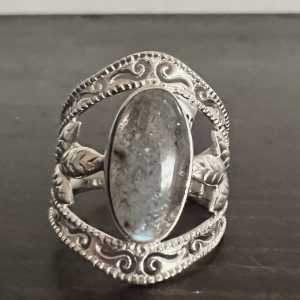 Product Image and Link for Labradorite Leaf Ring