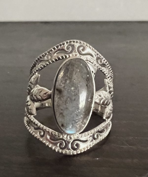 Product Image and Link for Labradorite Leaf Ring