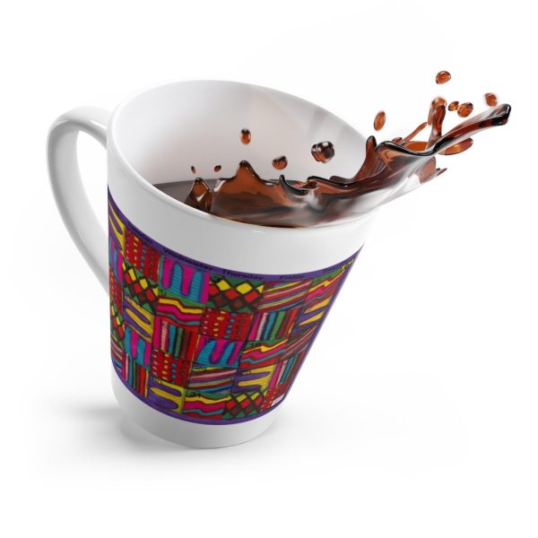 Product Image and Link for Latte mug 12oz.: “Psychedelic Calendar(tm)” – Vibrant/Seeped – No Text