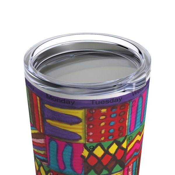 Product Image and Link for Tumbler 20oz:  “Psychedelic Calendar(tm)” – Vibrant – No Text