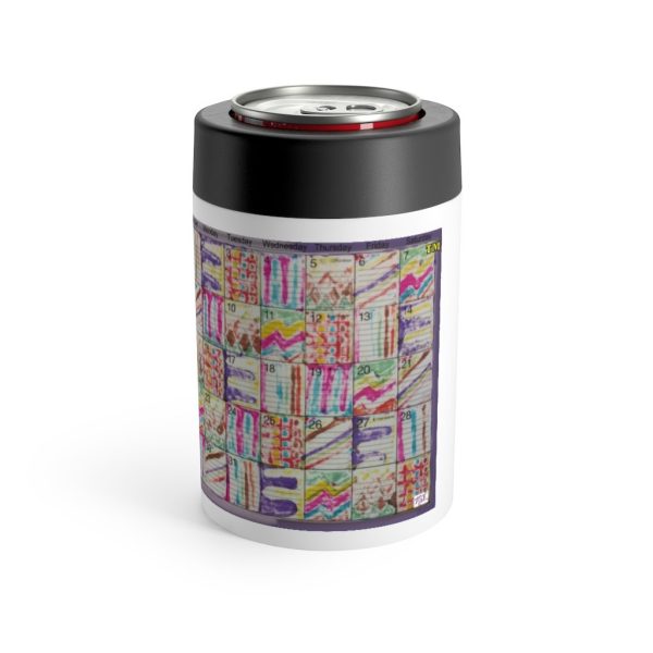 Product Image and Link for Can Holder 12oz:  “Psychedelic Calendar(tm)” – Vibrant/Seeped – No Text