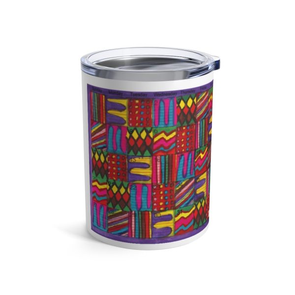 Product Image and Link for Tumbler 10oz:  “Psychedelic Calendar(tm)” – Vibrant/Seeped – No Text