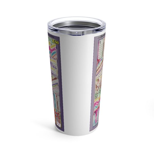 Product Image and Link for Tumbler 20oz:  “Psychedelic Calendar(tm)” – Seeped – No Text