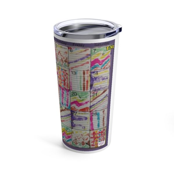 Product Image and Link for Tumbler 20oz:  “Psychedelic Calendar(tm)” – Seeped – No Text