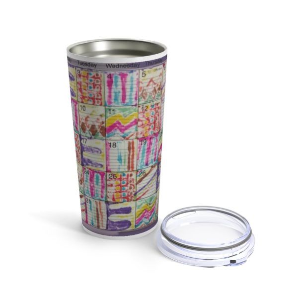 Product Image and Link for Tumbler 20oz:  “Psychedelic Calendar(tm)” – Seeped – No Text