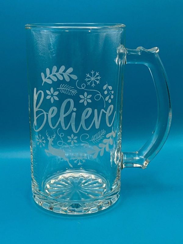 Product Image and Link for Holiday Drinkware – Believe Glass