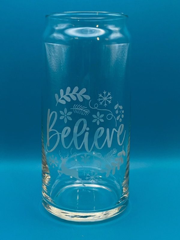 Product Image and Link for Holiday Drinkware – Believe Glass