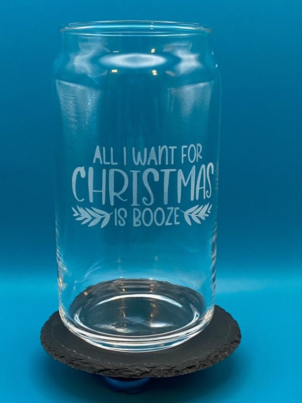 Product Image and Link for Holiday Drinkware – All I Want for Christmas is Booze