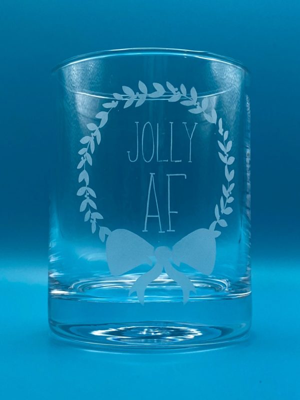 Product Image and Link for Holiday Drinkware – Jolly AF Wreath
