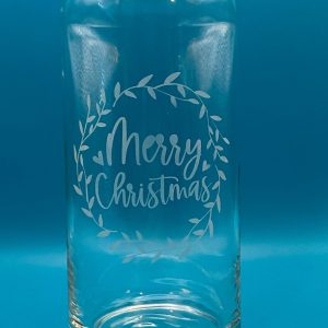 Product Image and Link for Holiday Drinkware – Merry Christmas Wreath