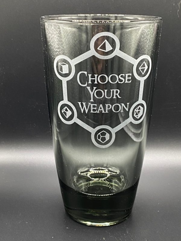 Product Image and Link for DND Drinkware – Choose Your Weapon (Dice)