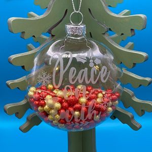 Product Image and Link for Christmas Ornament – 3″ Peace on Earth
