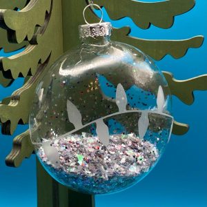 Product Image and Link for Christmas Ornament – 3″ Glitter String of Lights