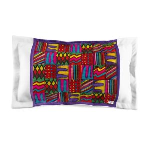 Product Image and Link for Microfiber Pillow Sham King:  “Psychedelic Calendar(tm)” – Vibrant/One-Sided
