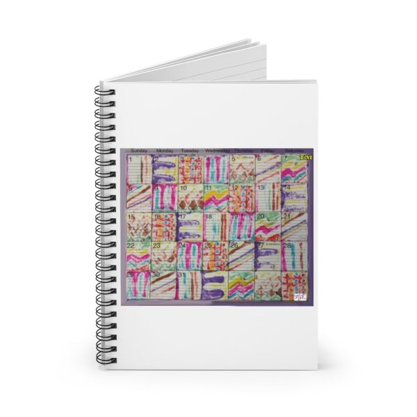 Product Image and Link for Spiral Notebook – Ruled Line:  Psychedelic Calendar(tm) – Spring