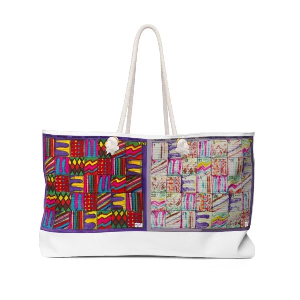 Product Image and Link for Weekender Bag:  Psychedelic Calendars(tm) – Vibrant/Spring