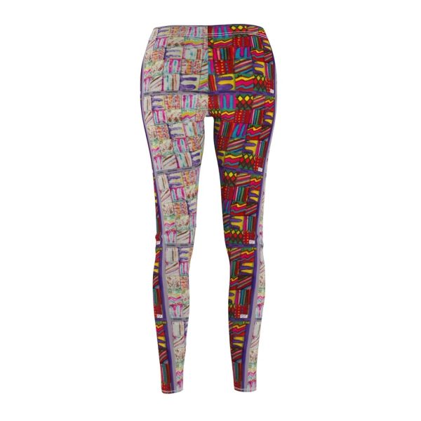 Product Image and Link for Women’s Cut & Sew Casual Leggings:  Psychedelic Calendar(tm) – Left Side Dark Colors – Right Side Pastels