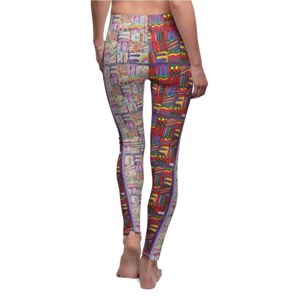 Product Image and Link for Women’s Cut & Sew Casual Leggings:  Psychedelic Calendar(tm) – Left Side Dark Colors – Right Side Pastels