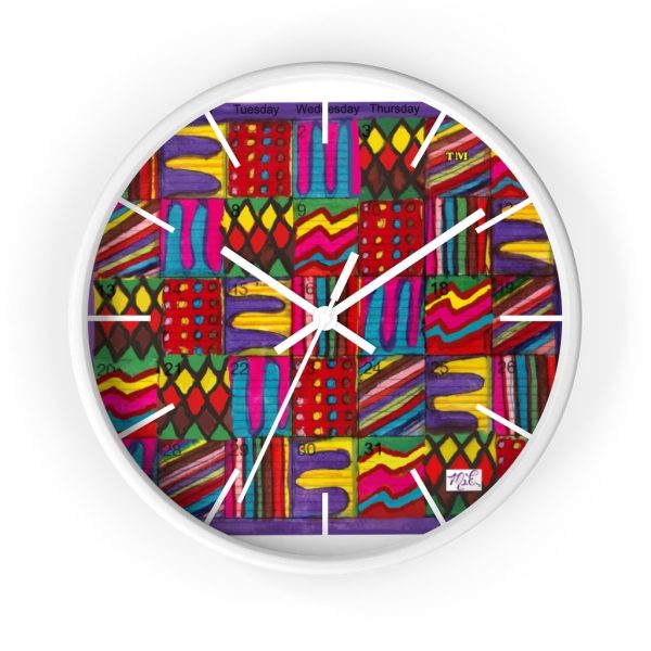 Product Image and Link for Wall clock:  Psychedelic Calendar(tm) – Vibrant