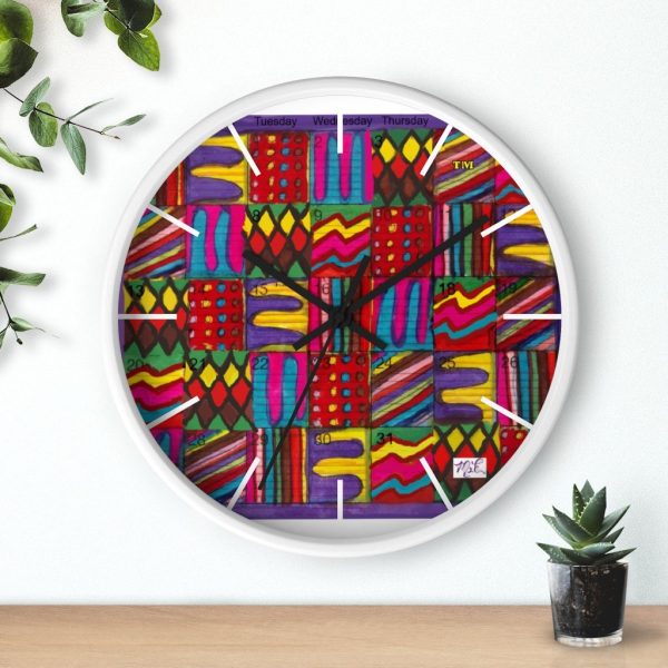 Product Image and Link for Wall clock:  Psychedelic Calendar(tm) – Vibrant